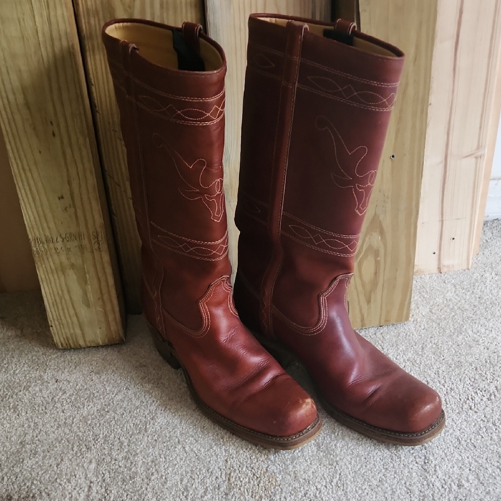 ACME Brown Men's Cowboy Western Boots